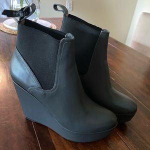 Robert Clergerie Platform Wedge Booties